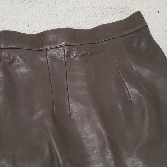 Genuine Soft Leather Pencil Skirt - Picture 2 of 8